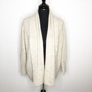 Rachel Parcell cream tan fuzzy soft open front shawl collar cardigan size XXS
